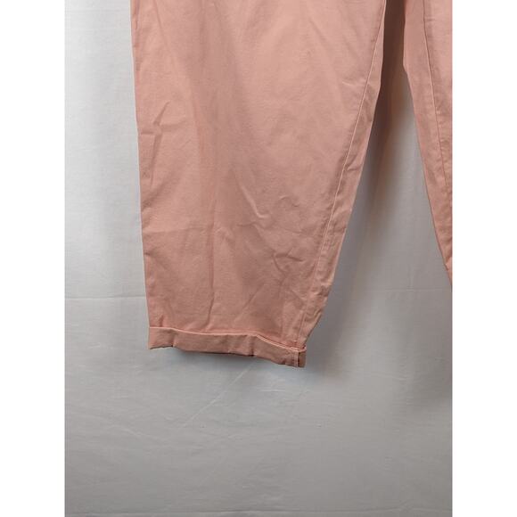 A New Day Cuffed High-Rise Pleat Cropped Pants Straight Leg Capri Coral XS Pink - Picture 2 of 8